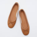 The Ballet Flat in Banbū Leather in Caramel image 7