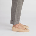 The Ballet Flat in Banbū Leather in Latte image 3
