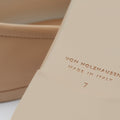 The Ballet Flat in Banbū Leather in Latte image 14