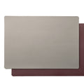 The Placemat Set - Sample Sale in Technik-Leather in Stone & Burgundy image 1