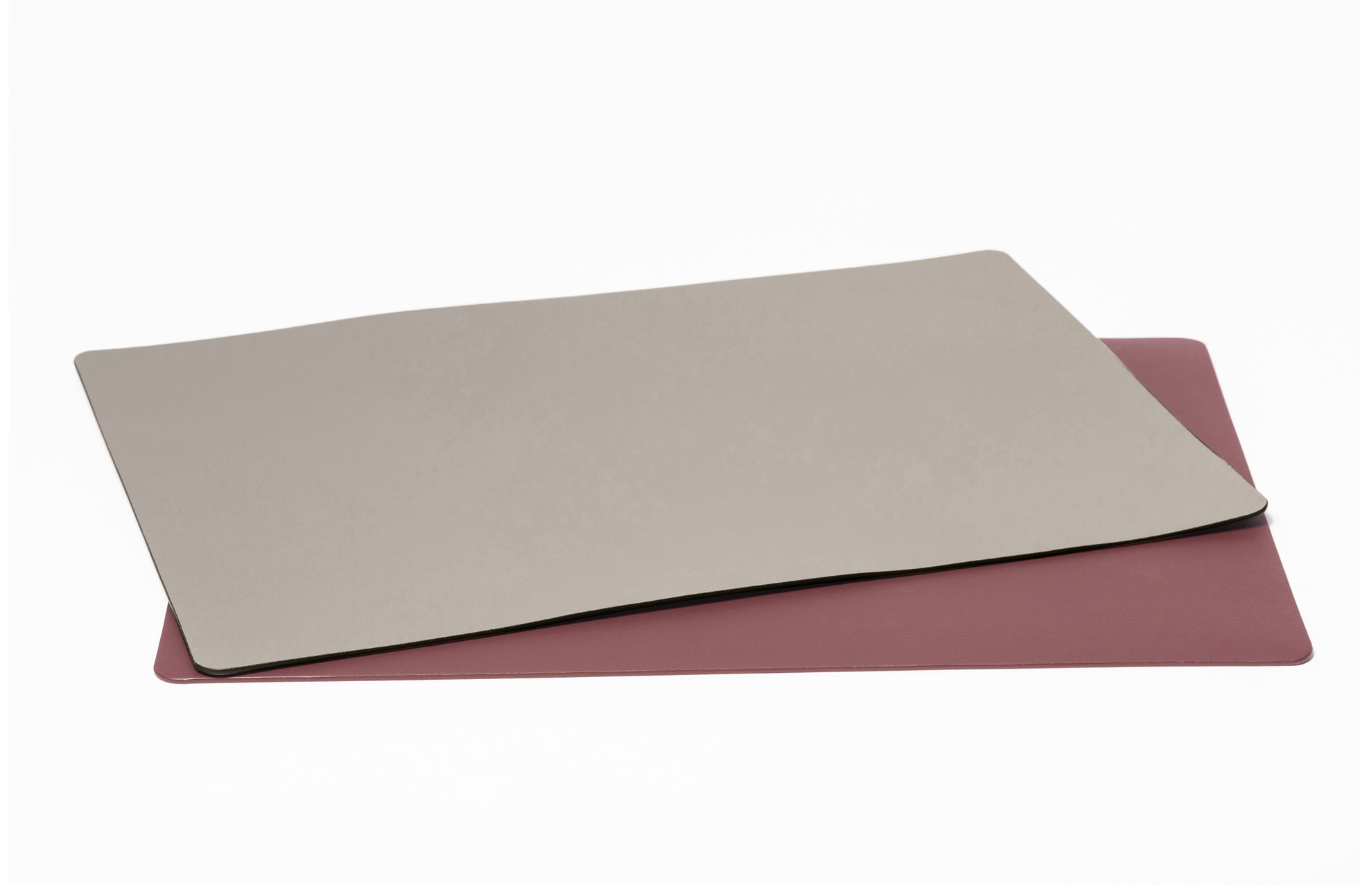 The Placemat Set - Sample Sale in Technik-Leather in Stone & Burgundy image 6