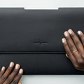 The iPad Plus Personalized Portfolio in Technik-Leather in Black image 2