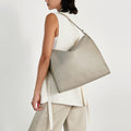 The Shoulder Bag in Banbū Leather in Stone image 2