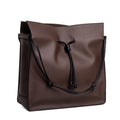 The Large Shopper in Technik-Leather in Taupe + Black image 3