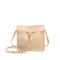 The Small Shopper is a versatile, hands-free design that can be worn as a shoulder bag or a crossbody. in Technik in Sand image 1