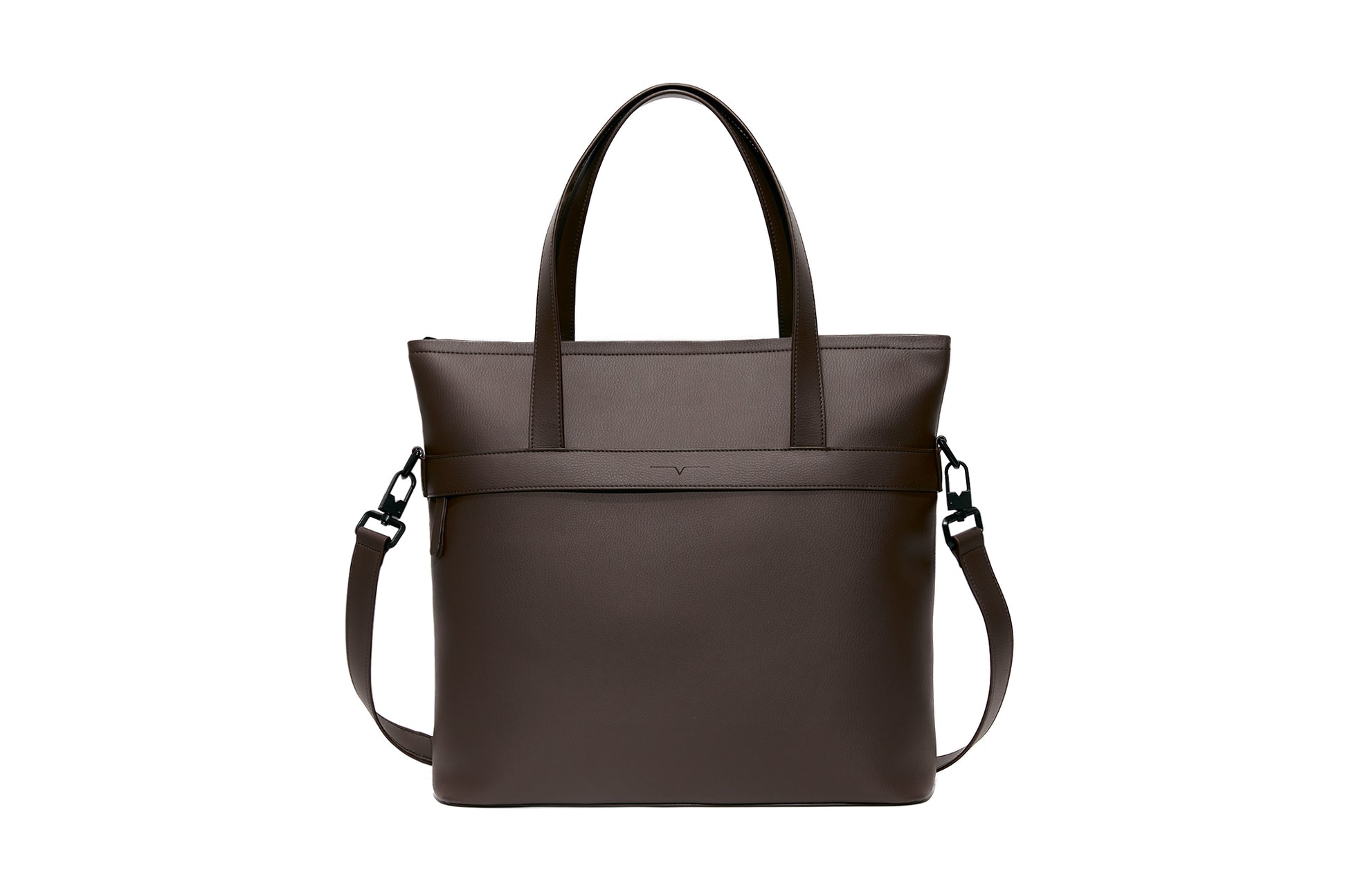 The Zipper Tote in Technik-Leather in Taupe image 1