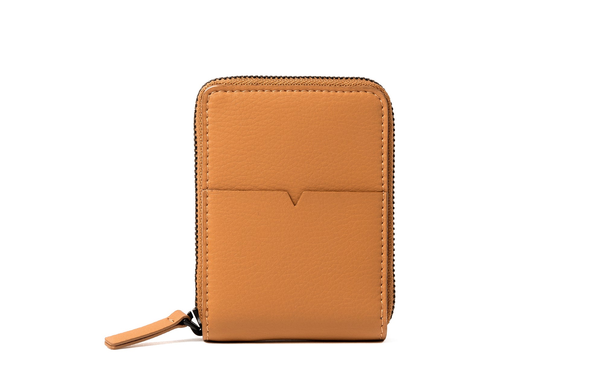 The Zip-Around Wallet in Technik-Leather in Caramel image 1