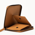 The Zip-Around Wallet in Technik-Leather in Caramel image 5