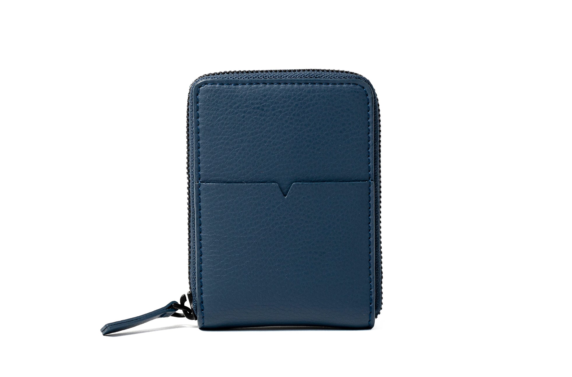 The Zip-Around Wallet in Technik-Leather in Denim image 1