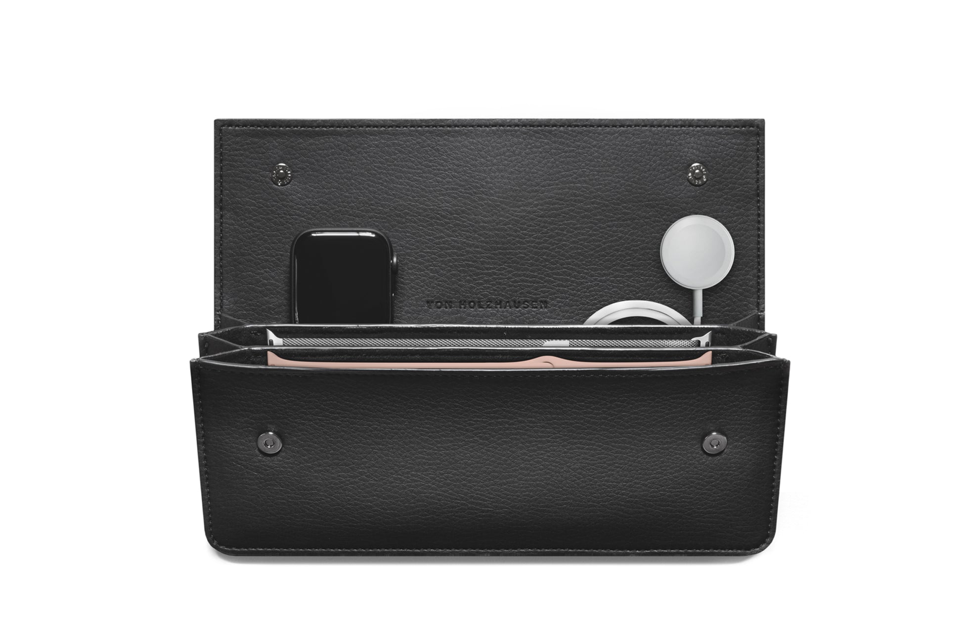 The Accordion Pouch in Technik-Leather in Black image 7