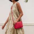 The Zipper Crossbody in Technik 2.0 in Cherry image 9
