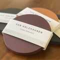 The Coaster Set - Sample Sale in Technik-Leather in Stone & Burgundy image 4