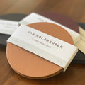 The Coaster Set - Sample Sale in Technik-Leather in Caramel & Sea image 4