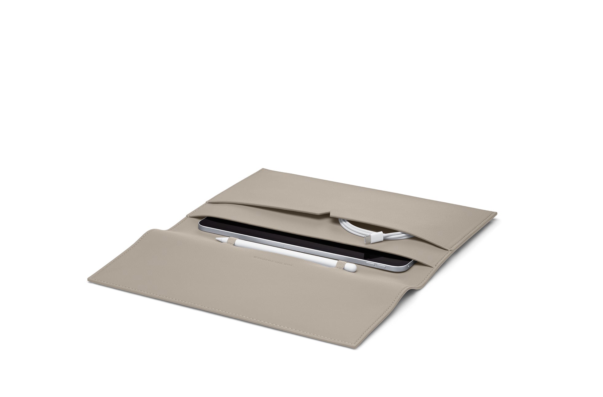 The iPad Portfolio 11-inch in Technik-Leather in Stone image 3